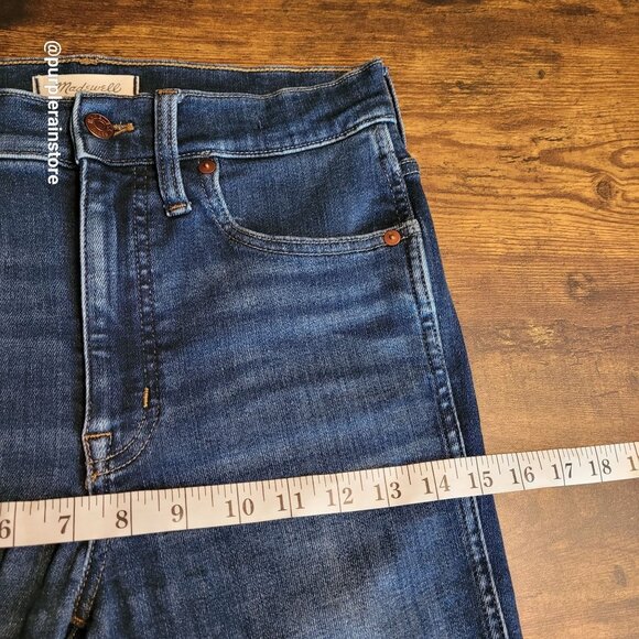 Madewell Jeans 28 Skinny 10" High Rise Medium Dark Wash Tummy Control Slimming - Picture 6 of 10